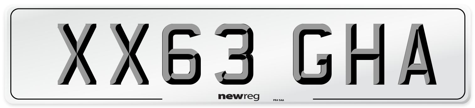 XX63 GHA Number Plate from New Reg